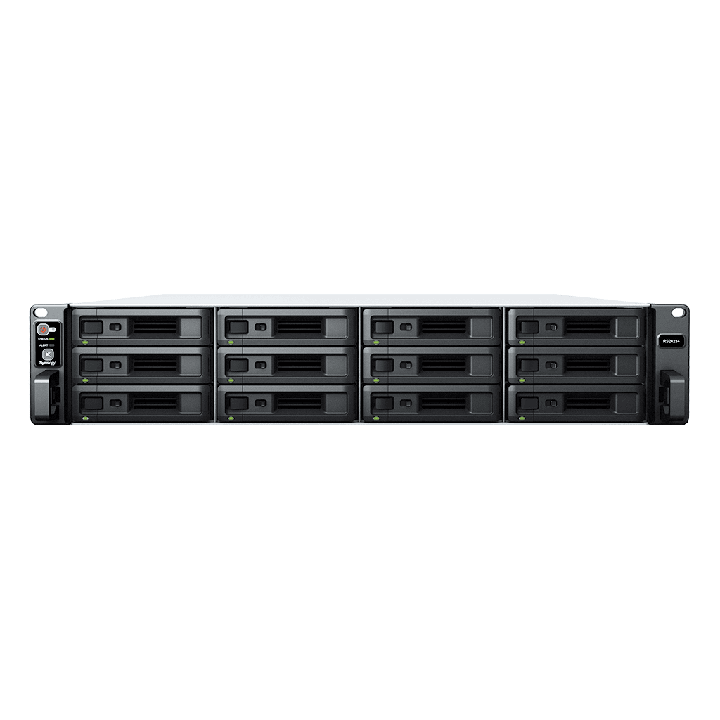 Servidor de Almacenamiento RackStation RS2423+ | 12 Bahías | 2U | Hasta 216 TB | Rendimiento 3,500/1,700 MB/s | Expansión a 432 TB | 10GbE | Fuentes de Alimentación Duales | Alta Disponibilidad.