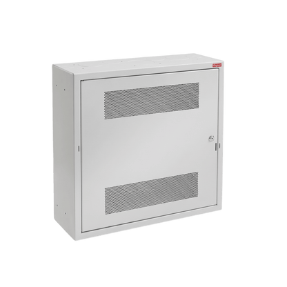 Gabinete Rack Horizontal D-Box 6U / Perfil Bajo 1219 mm x 610 mm x 313 mm / Acero RAL 7035 / Puerta 120° / Retail y Puntos Públicos