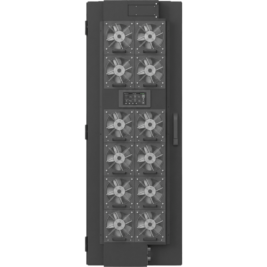 Enfriador de Puerta Trasera para Rack 42U / 800W Agua Refrigerada / 12 Ventiladores DC Hot-Swap / Ethernet SNMP Modbus / Hoffman RackChiller RDHX PRO