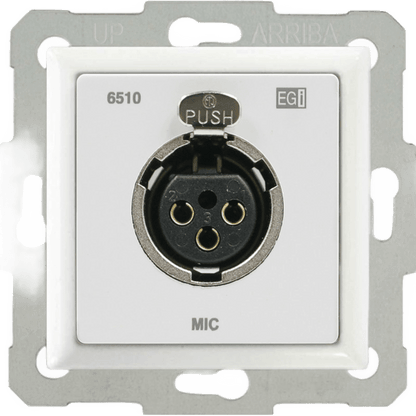 CONEXIÓN CAJA 60 MM. XLR HEMBRA DE PARED. BLANCO.
