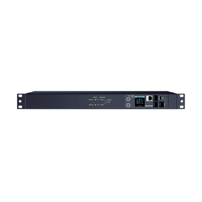 PDU ATS (Fuente Redundante Auto-transferible) Monitoreable, Para Distribución de Energía, 2 Entradas 120 Vca NEMA5-15P, Con 10 Salidas NEMA 5-15R, Horizontal 19in, 1UR