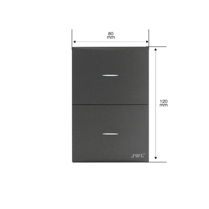Placa con 2 Interruptores Sencillos  10 A 127 V  60 Hz.
