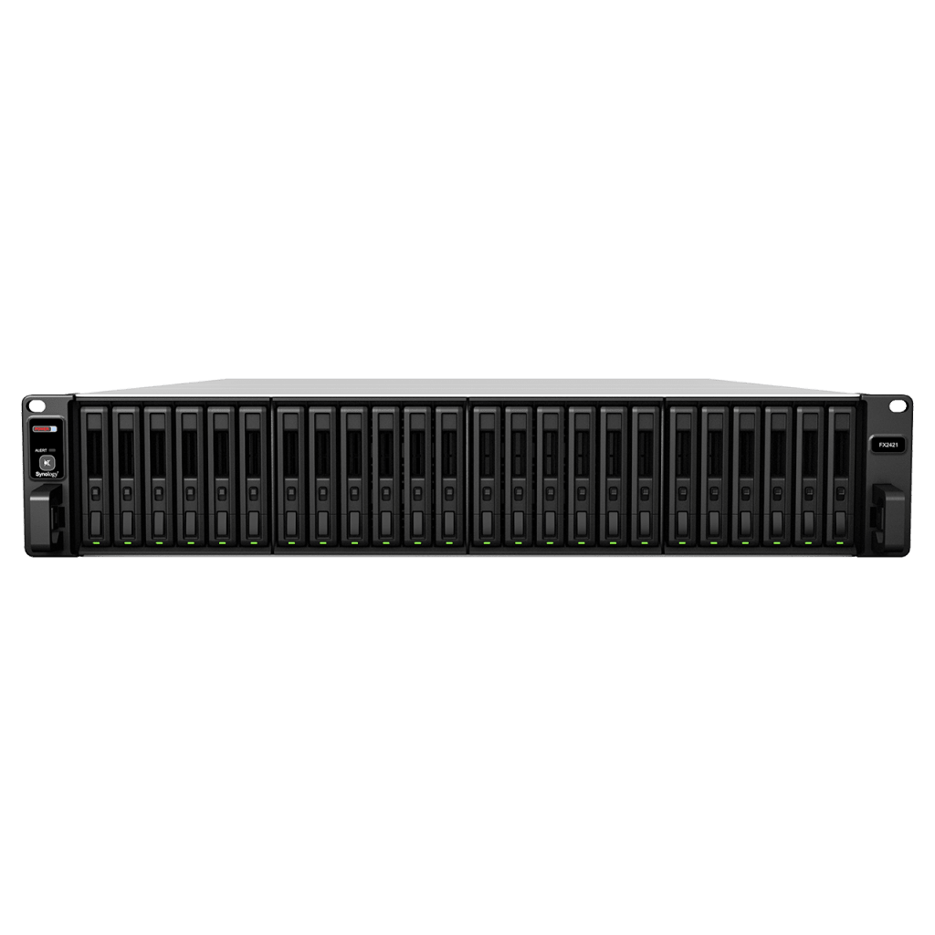 Unidad de Expansión FX2421 para Synology FlashStation | 24 Receptáculos de Unidad 2.5" | Compatible con SSD SATA SAT5200 | Diseño de Alta Fiabilidad | Fuentes de Alimentación Redundantes.