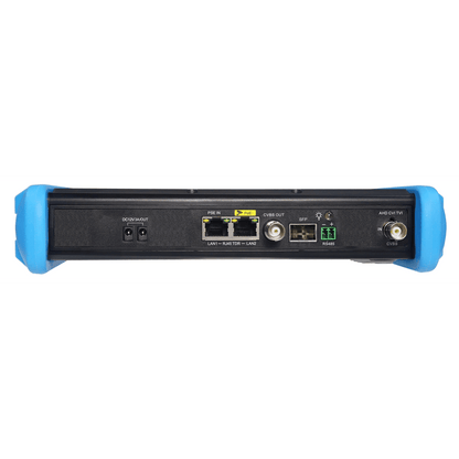 Tester de Video Profesional | Pantalla 7"|  Prueba IP/HD/Analógicas | TVI/CVI/AHD/CVBS | IP ONVIF | 4K/8K | H.264/H.265 | HDMI | PTZ | Scanner IP | TDR | Salidas 12V/24V/PoE | Activación Simultanea.