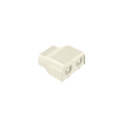 Conexión de tubería a canaleta T70, Salidas de 1/2", 3/4", 1" y 1 1/4", material ABS, Color Blanco Mate