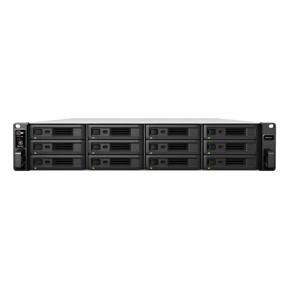 RackStation RS3621xs+ | 12 Bahías | Procesador Intel Xeon D-1541 8 Núcleos | 8 GB DDR4 ECC | Dual 10GbE | Alimentación Redundante | Escalable a 36 Bahías | Garantía 3 Años.