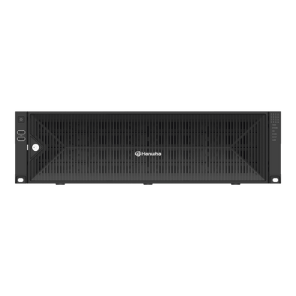 NVR de 64 canales / Soporta grabación hasta 32 MP / H.265 & Wisestream / Procesamiento 400 Mbps / 3 Puertos de Red / Raid 5-6 / 160 TB incluidos