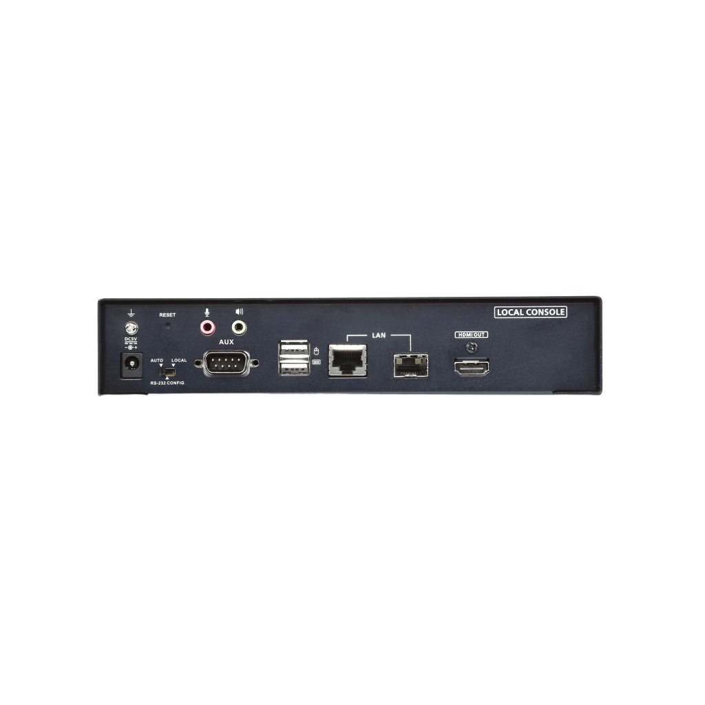 Extensor KVM sobre IP 4K HDMI | 3840x2160 @ 60Hz | Transmisión USB 2.0 | SFP Fiber 1Gbps | PoE IEEE 802.3at | AES 128-bit | Gestión Matrix CCKM