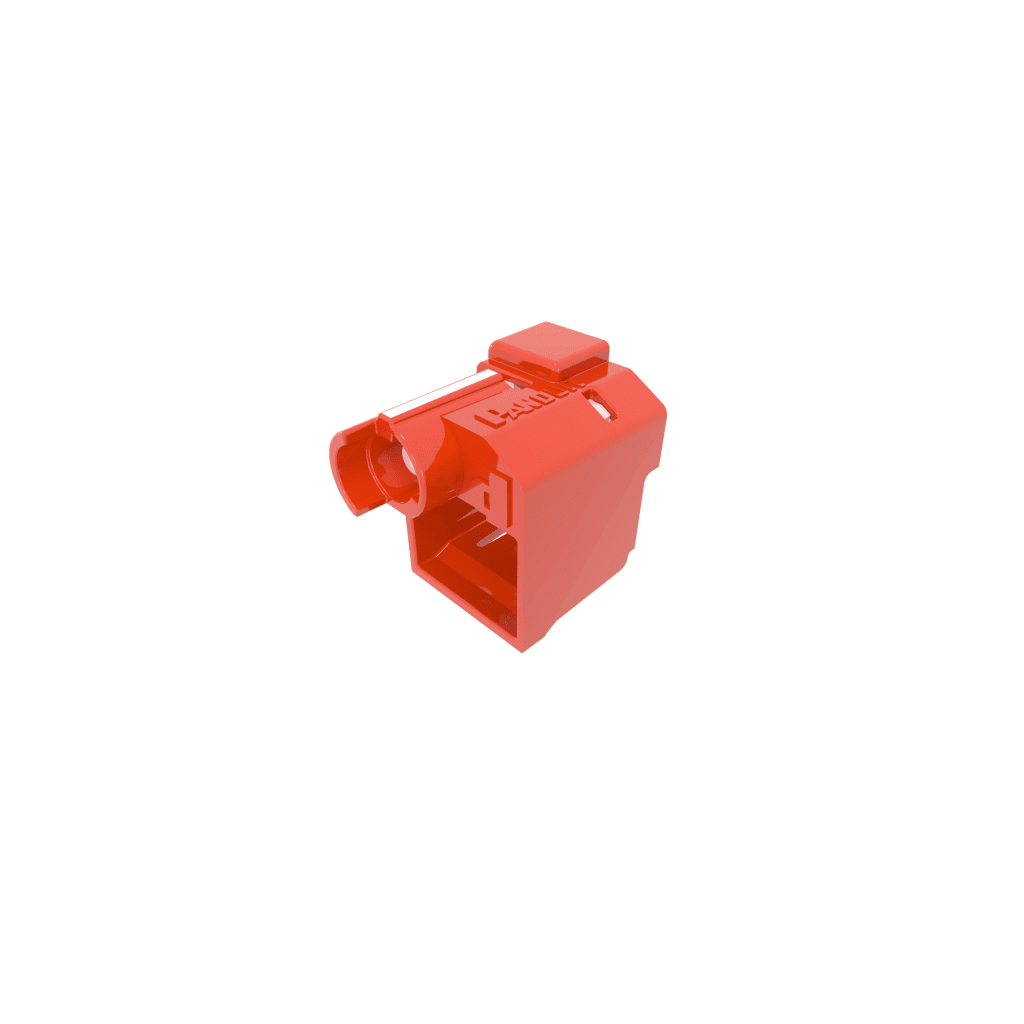 Kit de 100 Dispositivos Para Impedir Desconexión de Plug RJ45, Color Rojo, Incluye 5 Herramientas para Instalar/Retirar