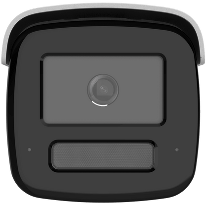 [ PROTECCIÓN ACTIVA ] Bala IP 4 Megapixel / Lente 4 mm / 60 mts IR / Exterior IP67 / Micrófono y Bocina Integrado (Audio de Dos Vías) / DARKFIGHTER / PoE+ / Luz Estroboscopica / ONVIF / Micro SD / 4 Analíticos