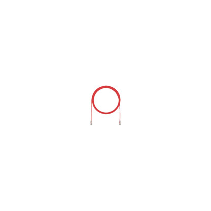 Cable de Parcheo TX6, UTP Cat6, Diámetro Reducido (28AWG), Color Rojo, 7.62 Metros (25 Pies)
