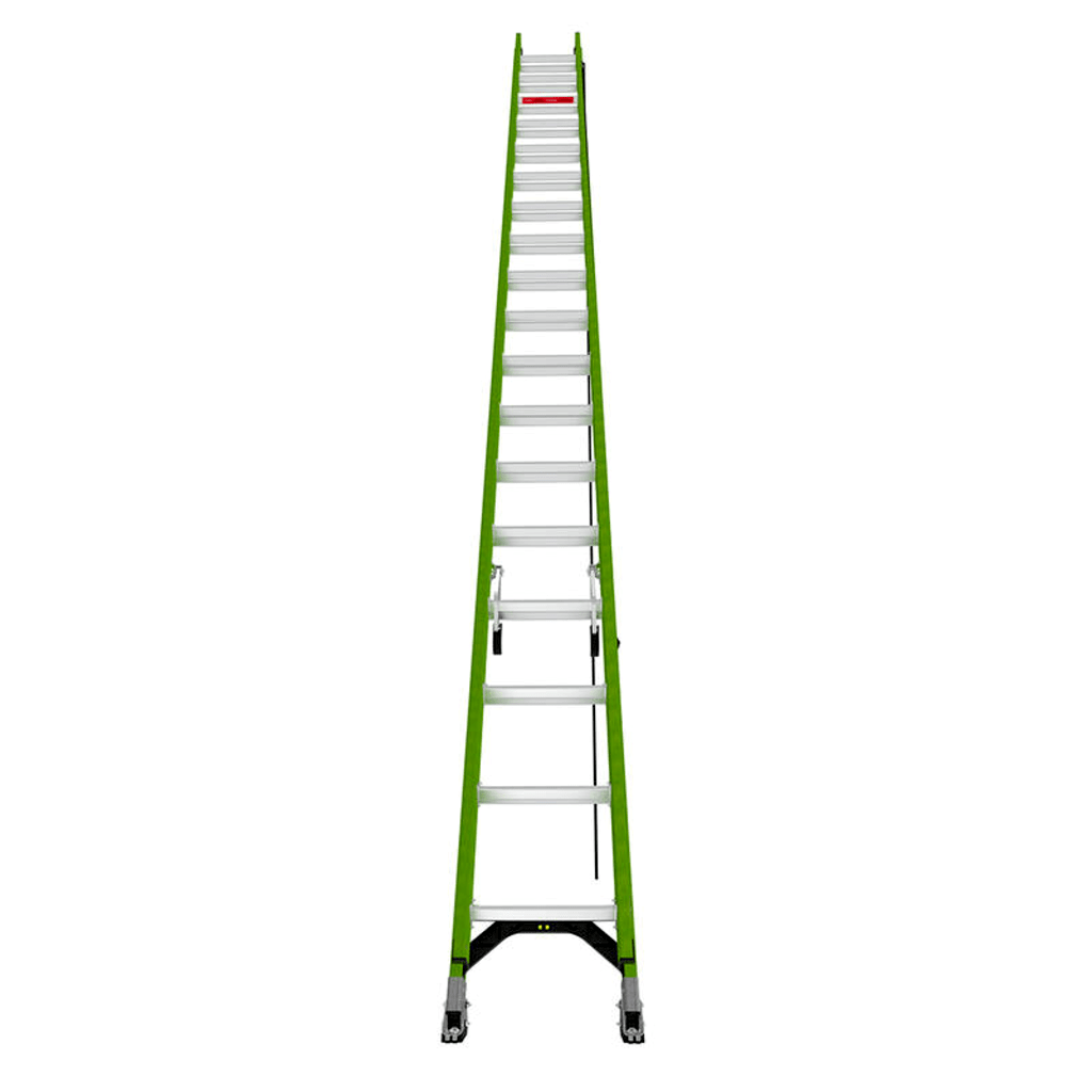 Escalera de Extensión de Aluminio + Fibra de Vidrio HYPERLITE de 10.9 m (36 ft)  /  Capacidad 300-375 lb (136-170 kg) / No. de Parte 17736.
