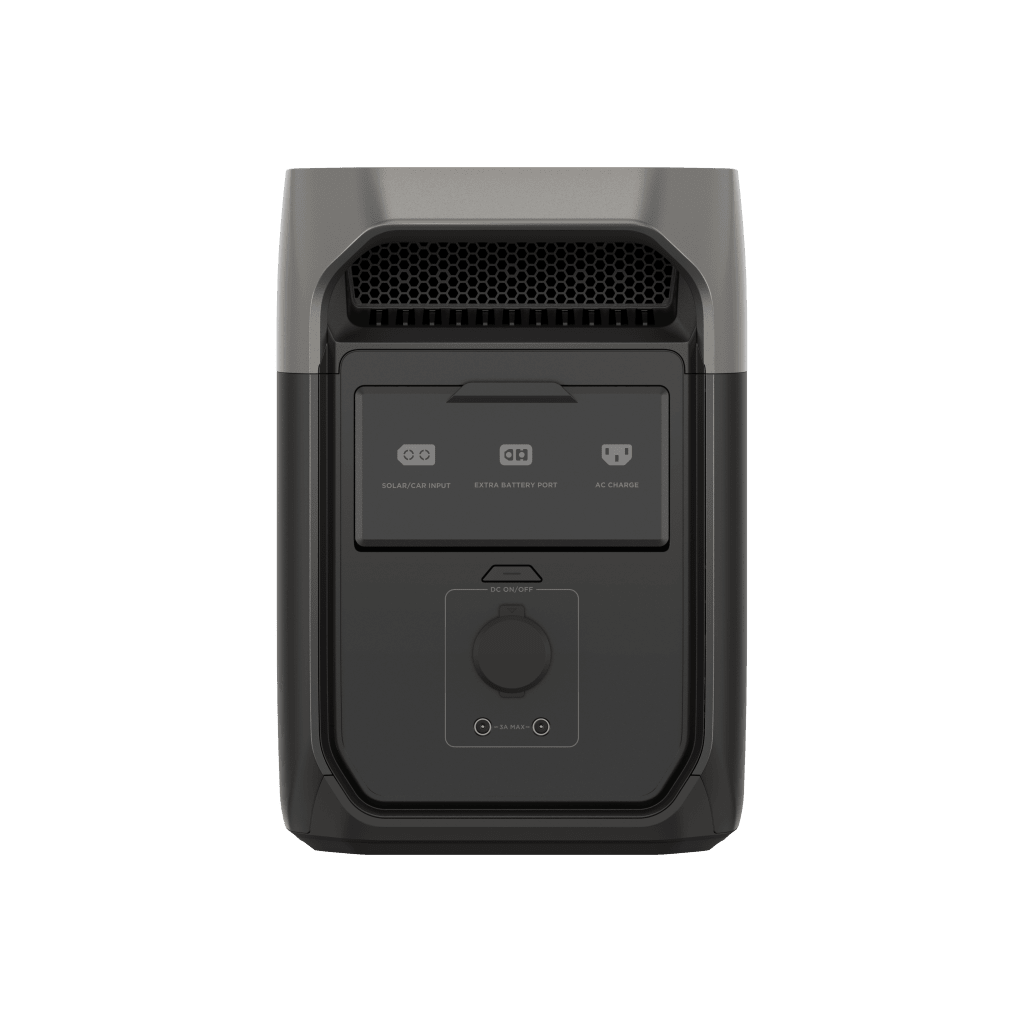 Estación de Energía Portátil Delta 3 1024Wh Litio LFP / 6 AC 1800 W (Max. 2200W) / 2 USB-C 100W / Capacidad para Aumentar Respaldo / Cargador de Coche 10A a 12.6V / Conectividad WiFi y Bluetooth (App) / Carga Solar 500W Max.