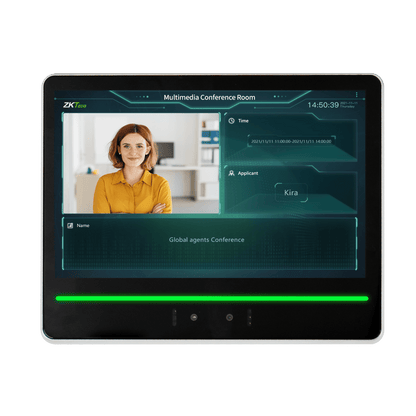 Terminal de Verificación Facial / Pantalla Táctil 10.1" / Autenticación Dual Rostro-Tarjeta / Cámara Binocular 2MP WDR / Capacidad 10,000 Rostros / WiFi 2.4 GHz / Android 7.1