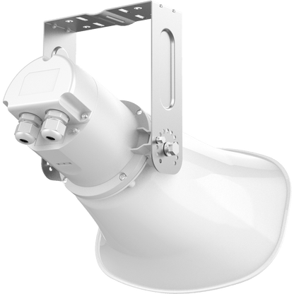Altavoz Bocina SIP/Multicast Bidireccional / 50W Alta Potencia / IP66 Exterior / 3 Micrófonos con IA / PoE++ / 126 dBA Máximo