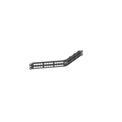 Panel de Parcheo Modular Keystone (Sin Conectores), Angulado, de 48 Puertos, 1UR