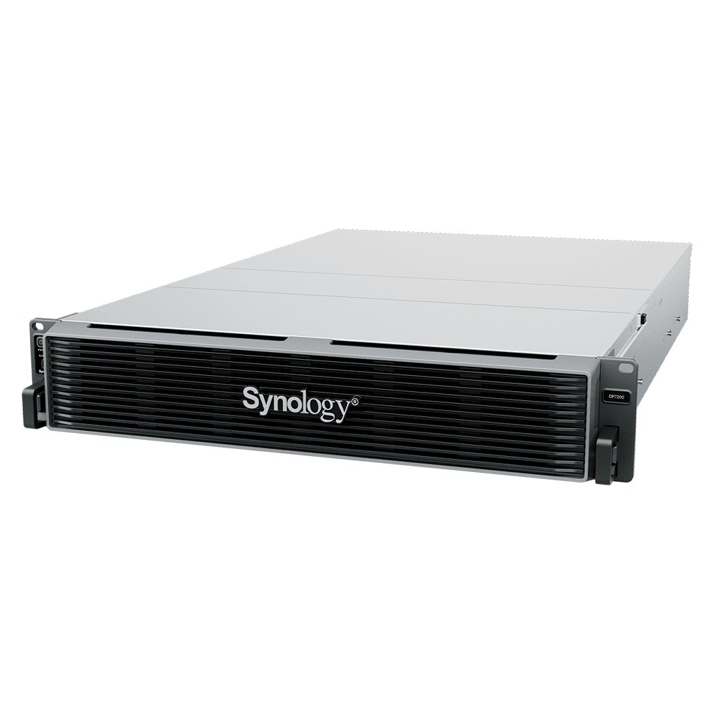 Dispositivo de Protección de Datos Synology ActiveProtect DP7200 | 2U Rack | AMD EPYC 7272 12 Núcleos | 32 GB RAM (Max 512 GB) | 10 HDD 12 TB RAID 6 + 1 Spare | 2 SSD 1920 GB RAID 1 | 2 Puertos 10 GbE | Protección Ransomware.