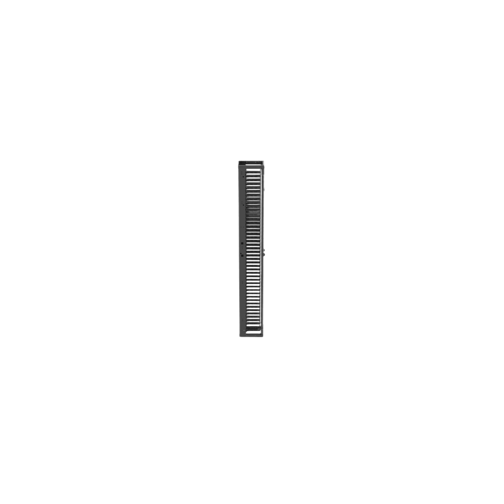 Organizador Vertical PatchRunner™, Sencillo (Solo Frontal), Para Rack Abierto de 45 Unidades, 8 in de Ancho, Color Negro