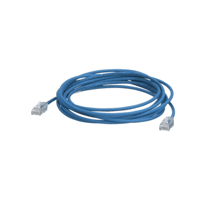 Cable de Parcheo TX6, UTP Cat6, Diámetro Reducido (28AWG), Color Azul, 12.19 Metros (40 Pies)