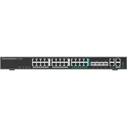 Router Todo-en-Uno GCC6021 con PBX de 50 Extensiones + Firewall + VPN + Switch de 16 Puertos GbE + 4x SFP+ 10 GbE y 8x 2.5 GbE / Gestión en la Nube con GDMS