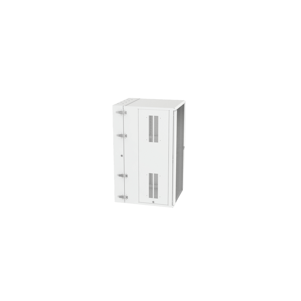 Gabinete PanZone de Montaje en Pared, de 19in, Puerta con Ventana de Seguridad, 26 UR, 762mm de Profundidad, Color Blanco