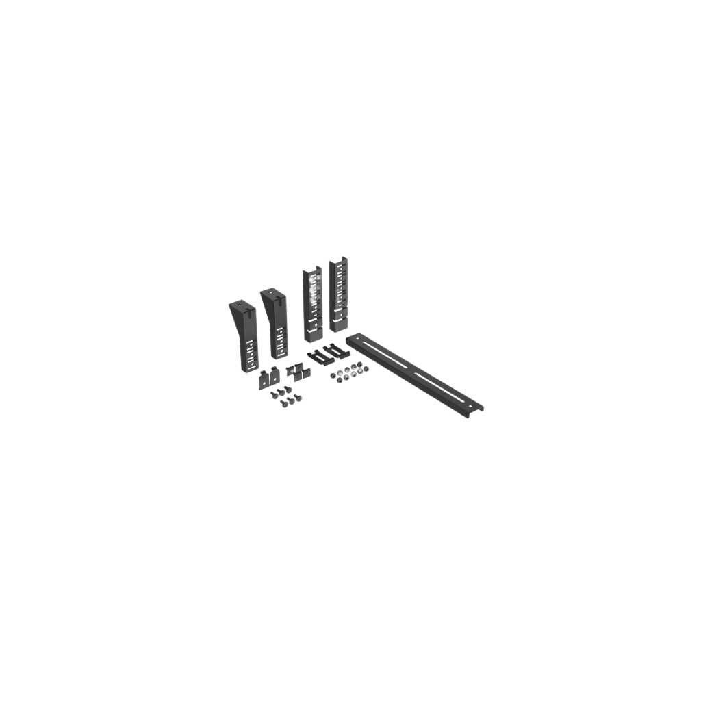 Soporte Tipo Trapezoidal Apilable, para Charolas Wire Basket de 300 mm (12 pulgadas) de Ancho, Color Negro.
