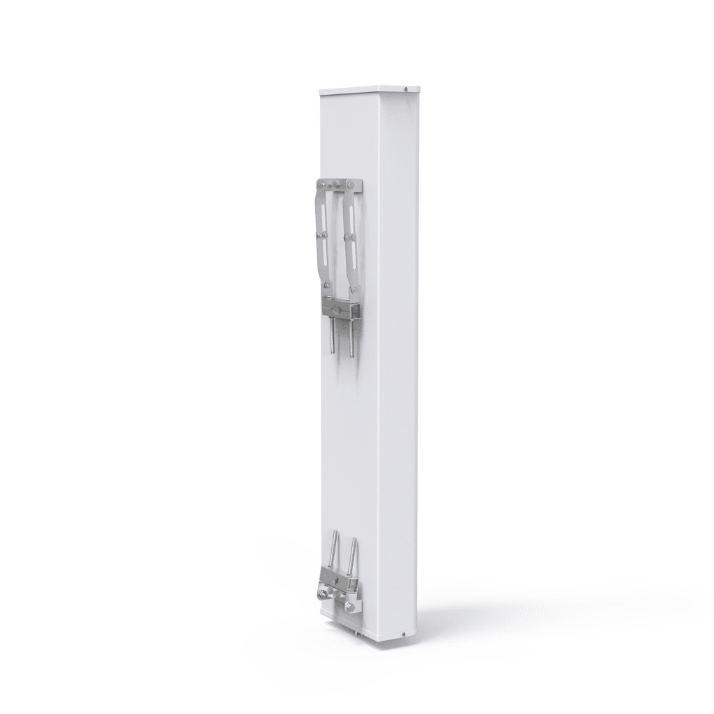Antena Sectorial para Exterior / Frecuencia 1710-2190 MHz / Ganancia 18 dBi / Ancho de Banda 480 MHz / VSWR ≤1.5 / Potencia Máxima 200W / IP65 / Montaje en Tubo