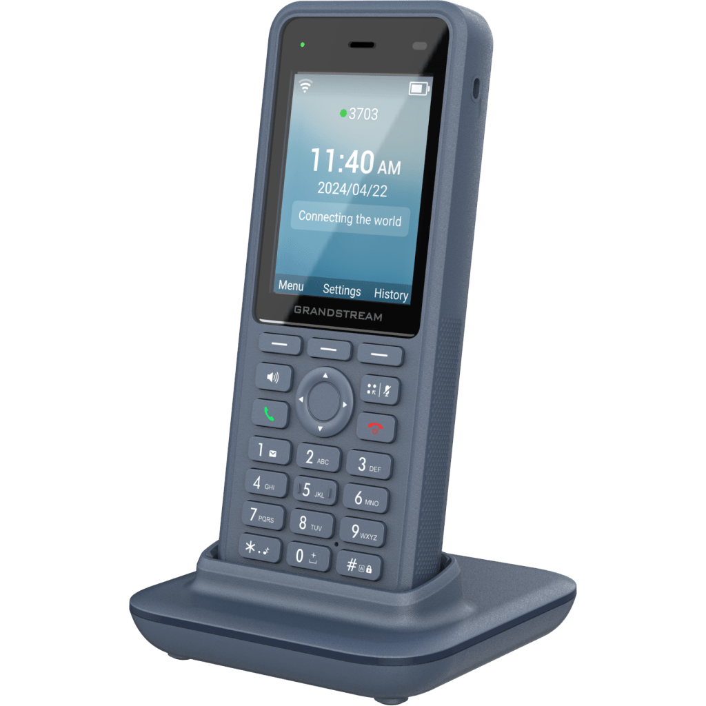 Teléfono IP Wi-Fi Inalámbrico WP836 / Wi-Fi 6 Doble Banda / IP69K Resistente a Exteriores / Batería 3000 mAh / 4 Conferencias / Bluetooth Integrado / USB Tipo C / Compatibilidad con Códec Opus HD