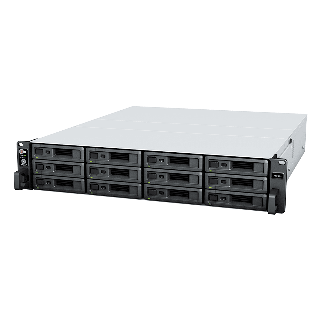 Servidor de Almacenamiento RackStation RS2423+ | 12 Bahías | 2U | Hasta 216 TB | Rendimiento 3,500/1,700 MB/s | Expansión a 432 TB | 10GbE | Fuentes de Alimentación Duales | Alta Disponibilidad.