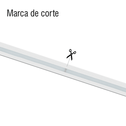 Manguera LED Luminosa Blanca de Resina Transparente y Flexible / Para uso Interior o Exterior / Carrete de 50 m/ 110V CA  4.2 A/ 500 W Potencia / T.C.C. 6500 K.