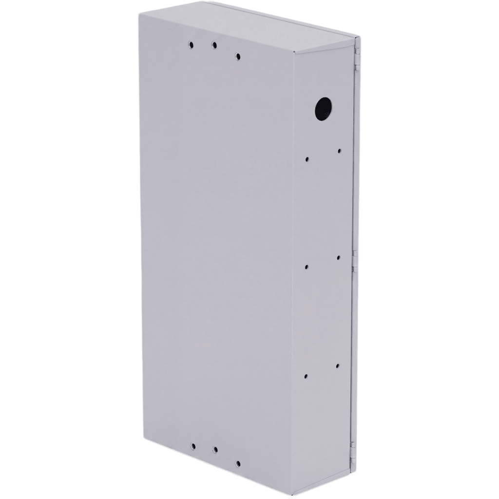Gabinete para instalación de 4 Baterías , Fabricado en Lámina Galvanizada, Accesorios para poste (No incluidos)