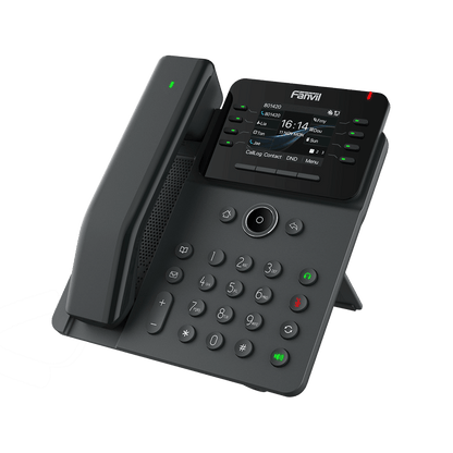 Teléfono IP / Handset Inalámbrico Bluetooth / 12 Líneas SIP / Pantalla IPS Táctil 2.8" HD / Conferencia 6 Vías / Puertos Gigabit / PoE 802.3af / OpenVPN / Hot Desking