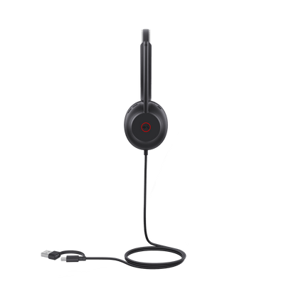 Diadema USB Yealink UH35 Mono Teams con Cancelación Activa de Ruido con 2 Micrófonos y Busylight Automático