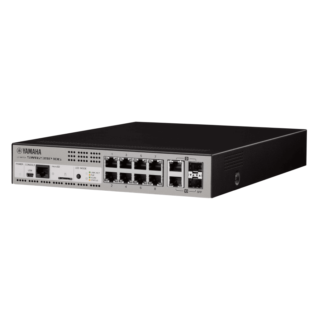 SWITCH DE RED L2 INTELIGENTE CON 10 PUERTOS POE AT 30W P/ DANTE