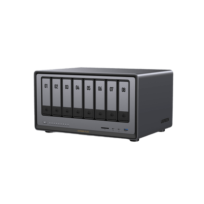 NAS UGREEN NASync DXP8800 Plus / Intel Core i5-1235U 10 Núcleos / 8 Bahías SATA + 2 M.2 NVMe / 2 Puertos 10GbE / Thunderbolt 4 / HDMI 8K / DDR5 Expandible 64GB / PCIe 4.0 x4
