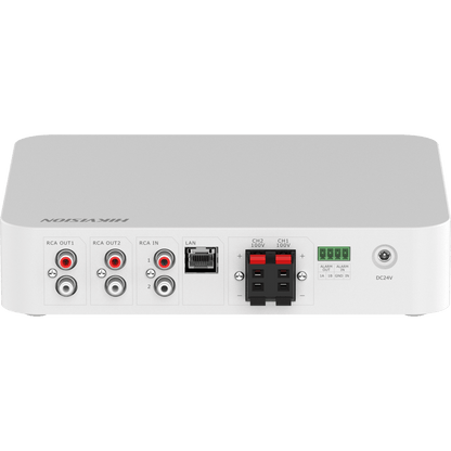 Amplificador | Bluetooth | 2 Canales | 40 W por Canal | 100V | Hik-Connect | Una Zona | Musica Ambiental