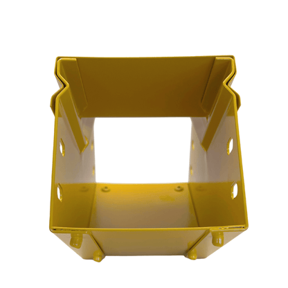CHFIBER CURVA VERTICAL INTERIOR A 45° DE ALUMINIO PERALTE 4" ANCHO 4" RADIO 8" CON RECUBRIMIENTO EN PINTURA EPÓXICA, INCLUYE TAPA , UN PAR DE COPLES Y TORNILLERÍA.