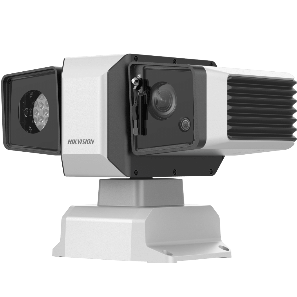 Punta de Poste IP Dual / PTZ 4 Megapixel (40X Zoom) + Panorámica 4 Megapixel (4 mm) / 500 mts IR Laser / IP67 / IK10 / EIS / WDR 150 dB / Wiper / Anticorrosión (NEMA 4X)