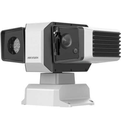 Punta de Poste IP Dual / PTZ 4 Megapixel (40X Zoom) + Panorámica 4 Megapixel (4 mm) / 500 mts IR Laser / IP67 / IK10 / EIS / WDR 150 dB / Wiper / Anticorrosión (NEMA 4X)