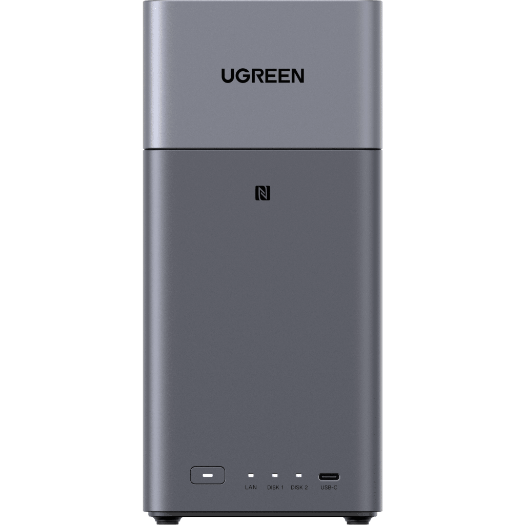NAS UGREEN NASync DH2300 / Procesador RK3576 / 4GB  / 32GB eMMC / 2 Bahías SATA / JBOD-Basic-RAID 0-RAID 1 / Puerto HDMI 4K / 1 GbE / USB 3.2 Gen 1 Type-C / Detección NFC