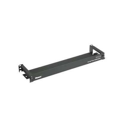 Organizador de Cables Frontal, para Panel de Fibra Óptica HD Flex, de 1 UR, Color Negro