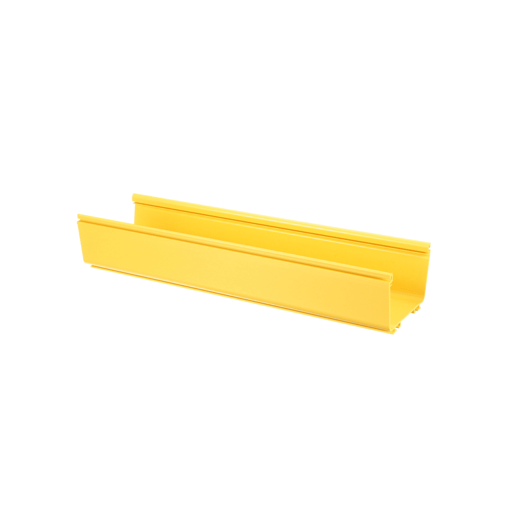 Canaleta FiberRunner™ 6X4, de PVC Rígido, Color Amarillo, 3 m de Largo
