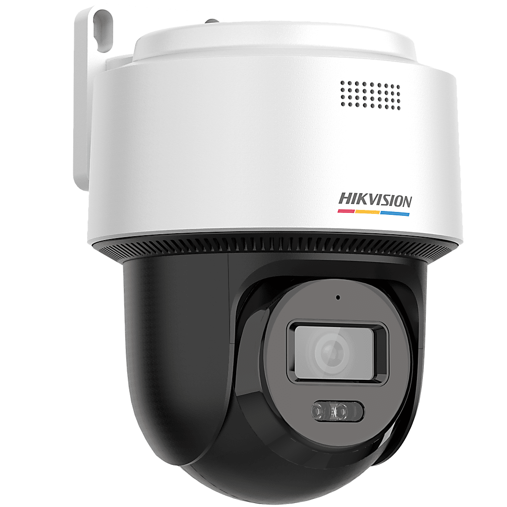 [ColorVu + Dual Light] Cámara Exterior PT TurboHD 3K  / Audio Bidireccional y Sirena / Luz Blanca 40 m / IP66 / -30°C a 60°C / Material Plástico