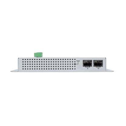 Switch Industrial Flat-Type 8 Puertos Gigabit C/PoE 802.3at, 2 Puertos SFP, LCD