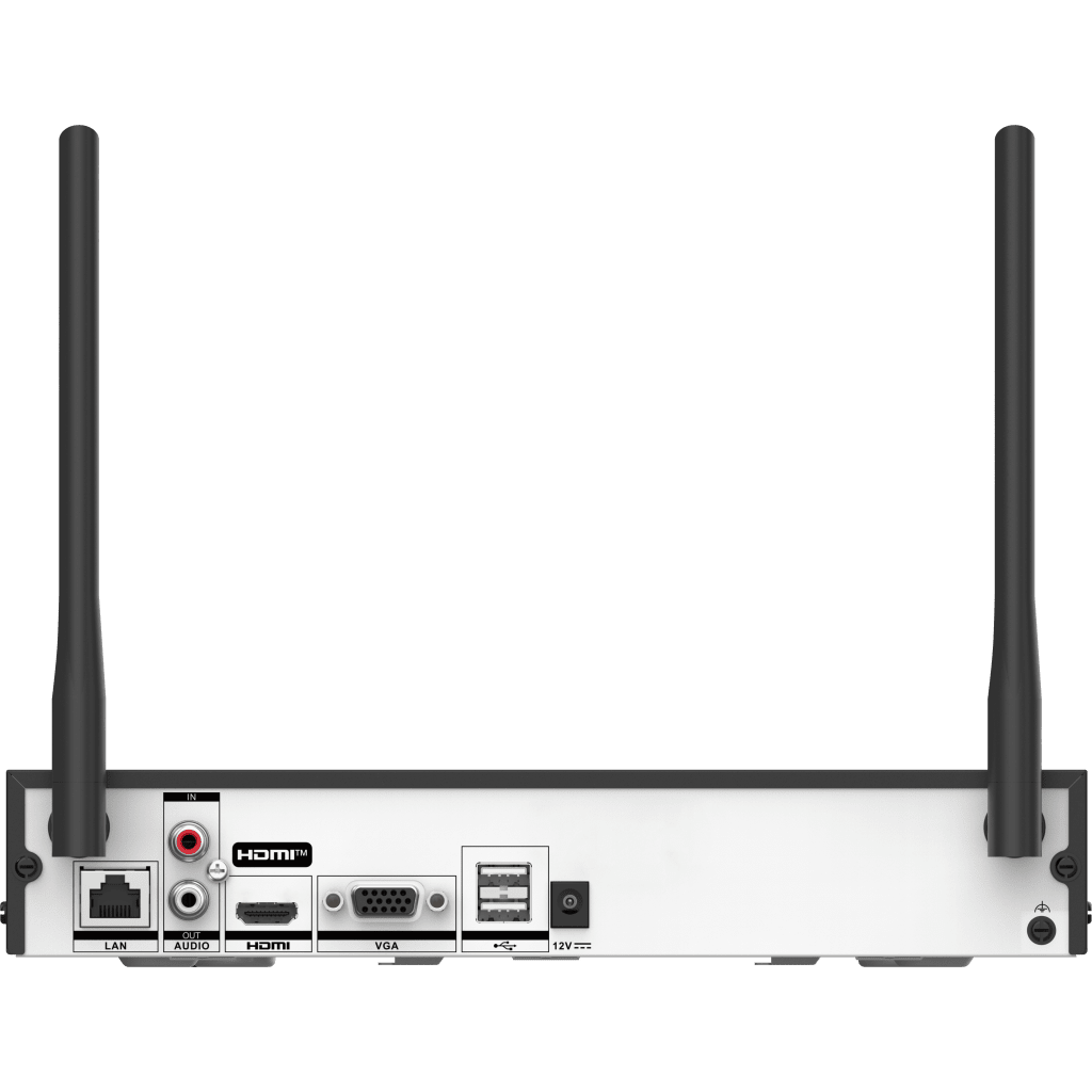 NVR 4 Megapixel / 8 canales IP / 1 Bahía de Disco Duro / 2 Antenas Wi-Fi / Salida de Vídeo Full HD
