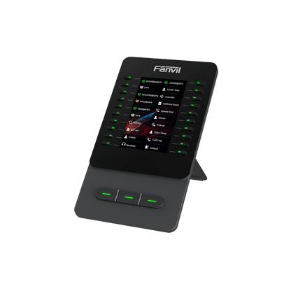 Módulo de Expansión EM60 con Pantalla a Color / 4.3 Pulgadas 480x272 / 60 Teclas Programables DSS / USB Tipo-C / Compatible con V65-V66-V66 Pro / Cascada hasta 4 Módulos / Con Soporte Ajustable
