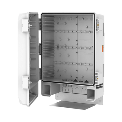 Gabinete SBP-150NBW / PC (Policarbonato) y Aluminio / IP66 IK10 NEMA 4X / Carga Máxima 15 kg / Dimensiones 360x420x163.1 mm / Color Blanco