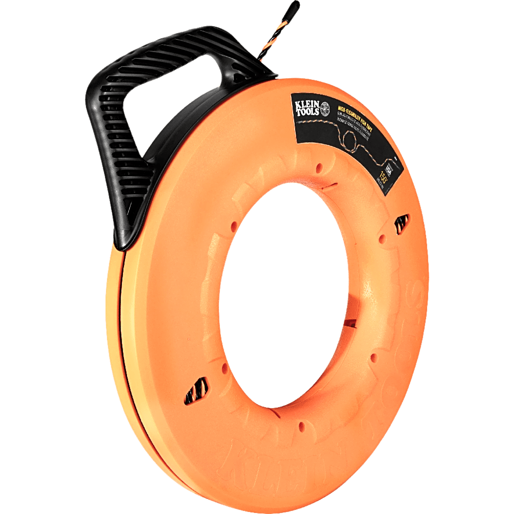 Guía Jalacables de Poliéster / 45,7 m (150 ft) × 4,8 mm (1/4") / Triple Trenzado / Alta Flexibilidad / Baja Fricción / Ojal de Nylon / Naranja/Negro