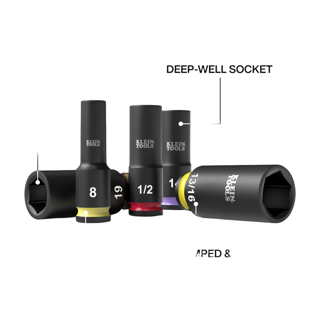 Juego de Dados de Impacto KNECT™ (M) / 3/8" Drive Profundo / SAE y Métrico / 23 Piezas / Adapters Multi-Propósito / MODbox™ Case
