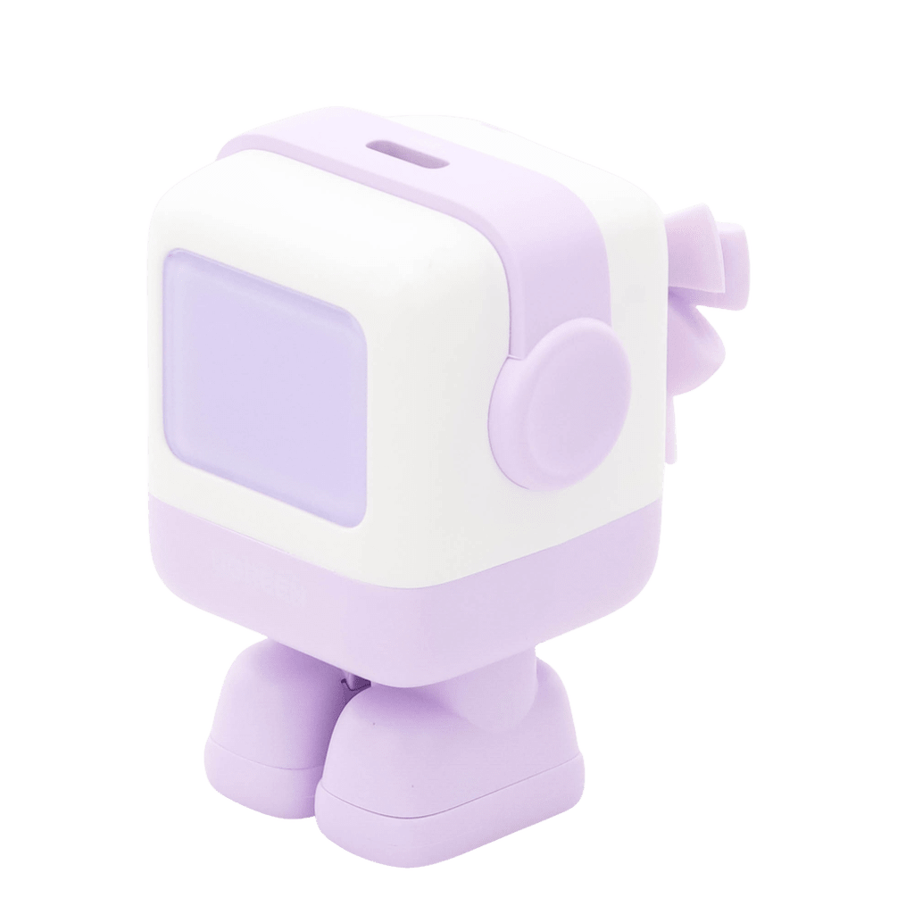 Cargador Mini GaNRobot 30W serie UNO | 1 USB-C de Carga Rápida | Tecnología GaN II | Multiprotocolo PD/QC/SCP/FCA | Carga Inteligente | Pantalla LED | Zapato Magnético Extraíble | Thermal Guard | Color Lila.